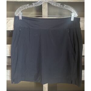 Athleta Soho Skort Jupe-Short Soho Size 14T Black Zip Pockets Athletic Tennis